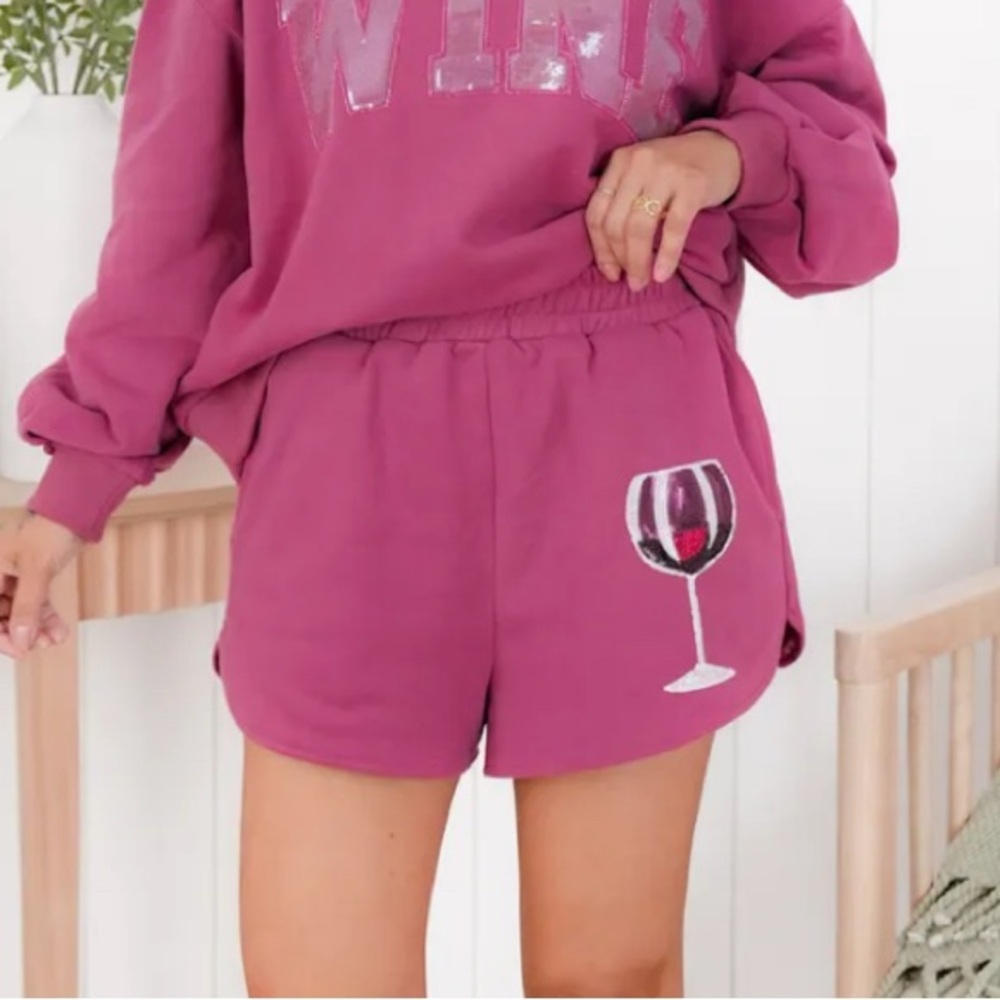 Queen of Sparkles Wine Shorts
